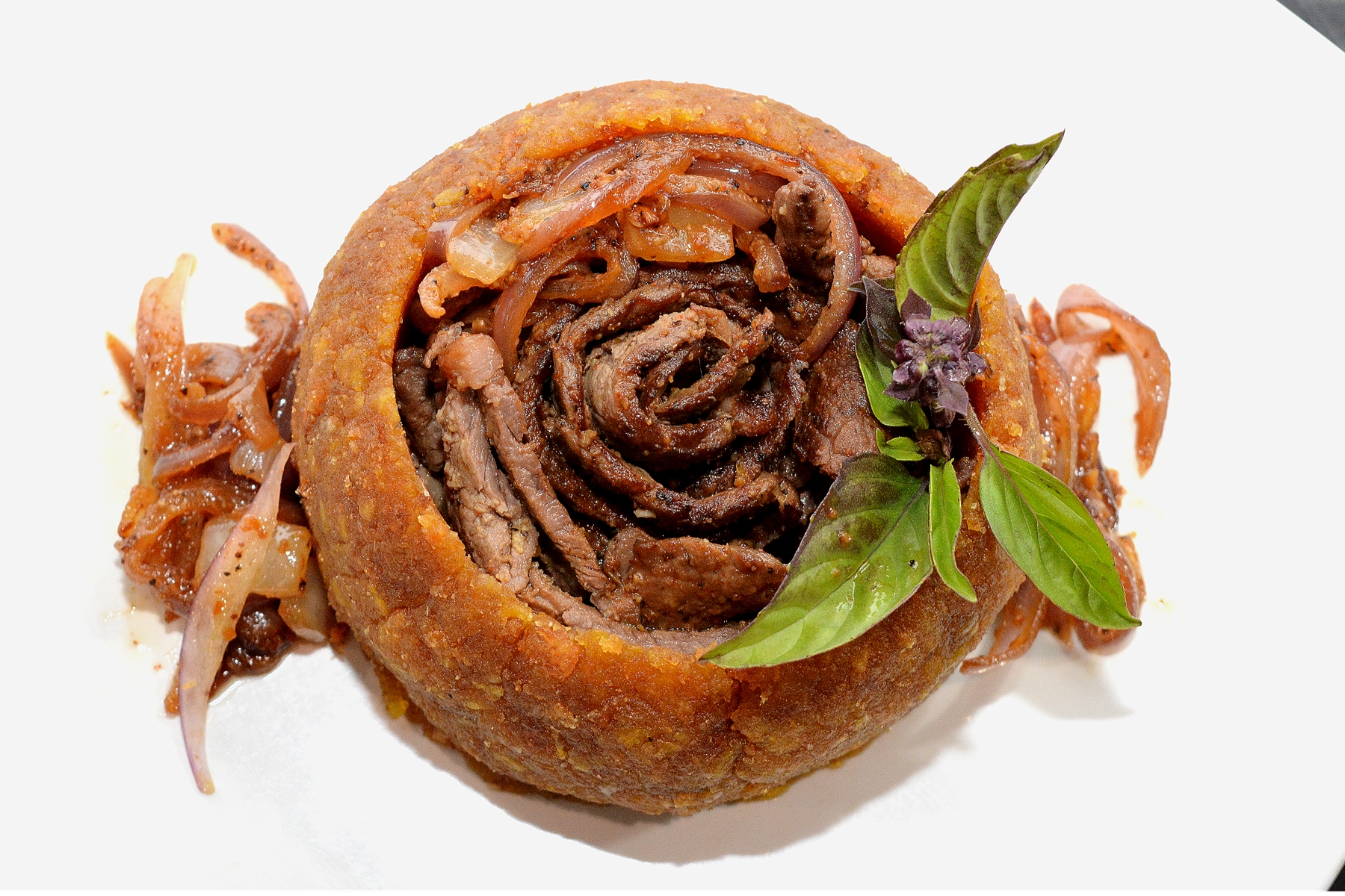 Garlic-Crushed Crispy Mofongo Royale - Puerto Rican mofongo at The Caribe