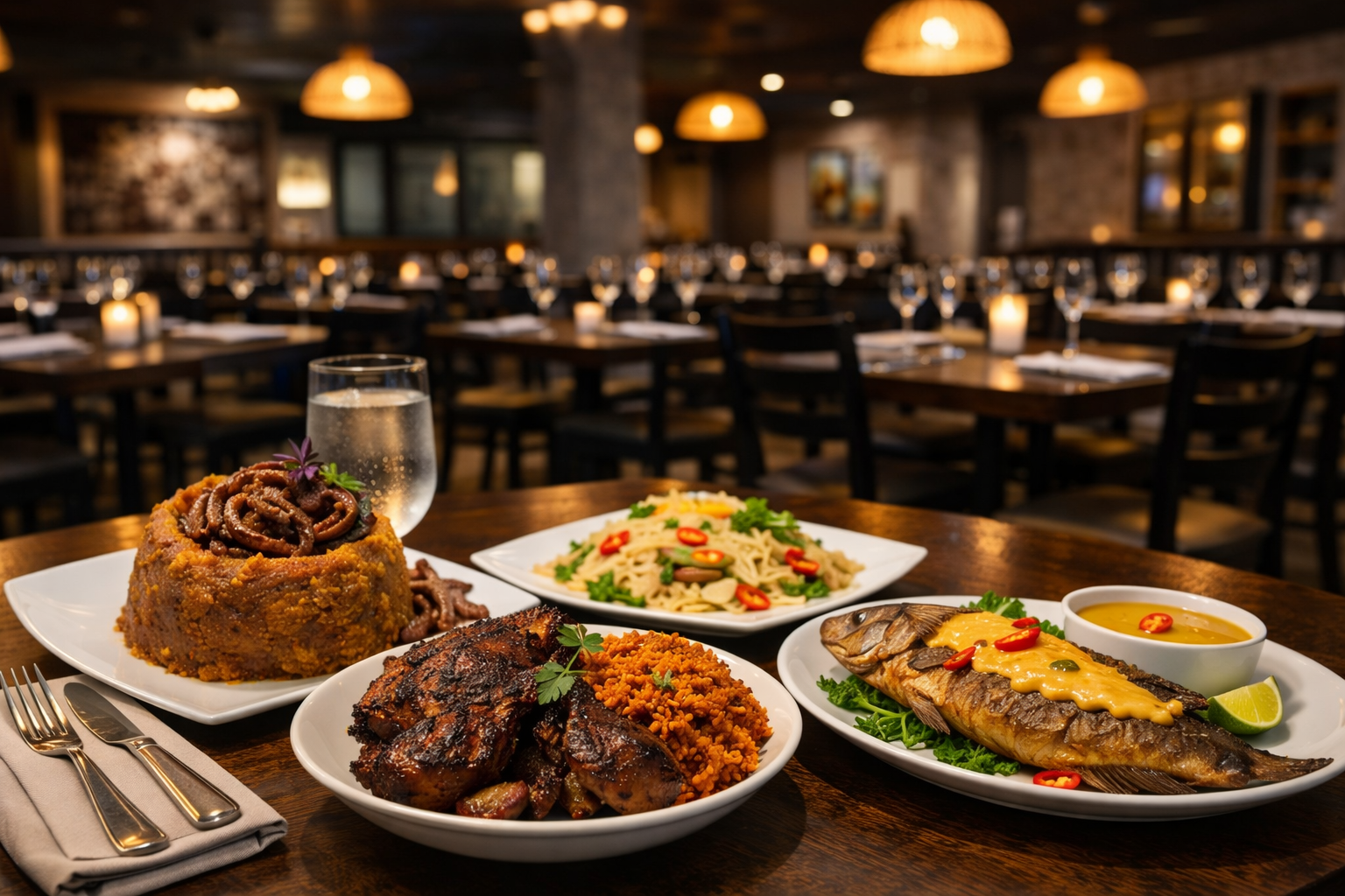 The Caribe Restaurant interior - warm, inviting atmosphere in Bonita, San Diego